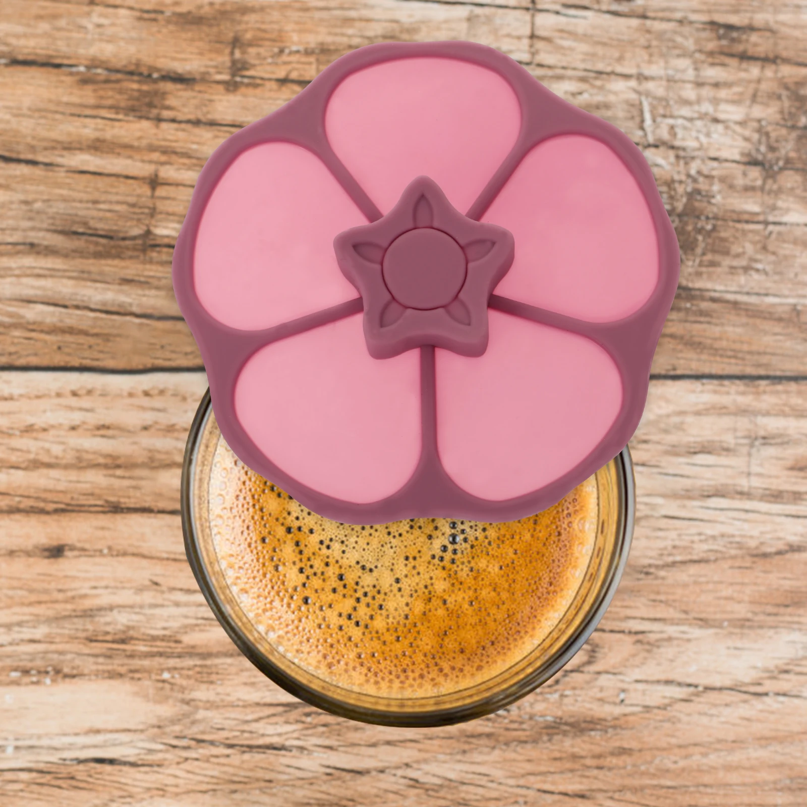 

Silicone Cup Lid Hygienic Hot The Flowers Piping Drink Mug Cover Airtight Suction Seal