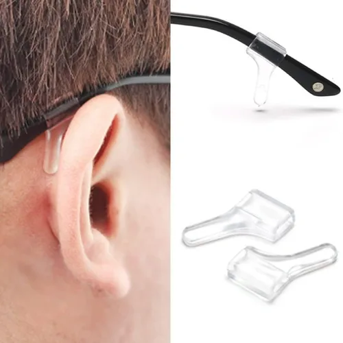 Imagen 2 del producto Gafas anticaída con gancho para la oreja, gafas antideslizantes con agarre para la oreja, gafas ligeras de silicona, gafas de sol portátiles, retenedor de piernas
