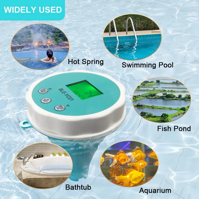 TKOH-6 em 1 detector de qualidade da água ph ec tds orp temperatura cloro app display piscina bluetooth qualidade da água test