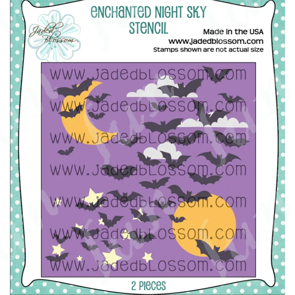 New Enchanted Night Sky Crafts Layering Stencils Reusable Template DIY Drawing Scrapbooking Coloring Folders Stencil Template