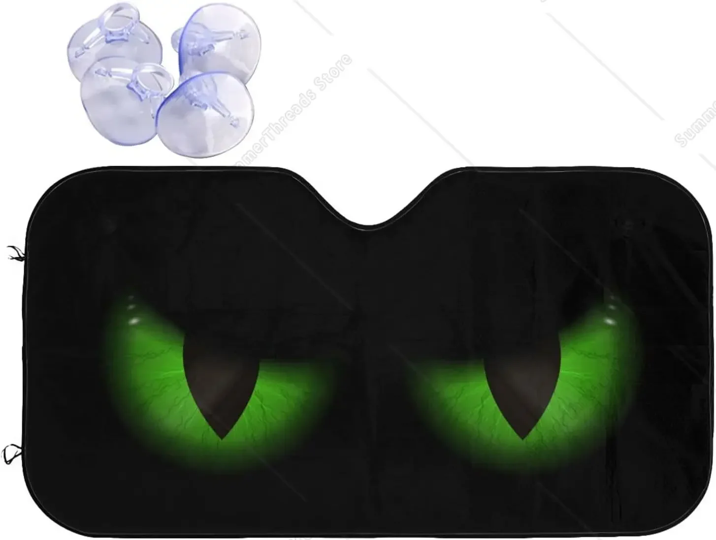 

Лобовое стекло Green Evil Eyes Sunsha для автомобиля, внедорожника, грузовика, складной отражатель УФ-лучей, переднее окно, солнцезащитный козырек, крышка