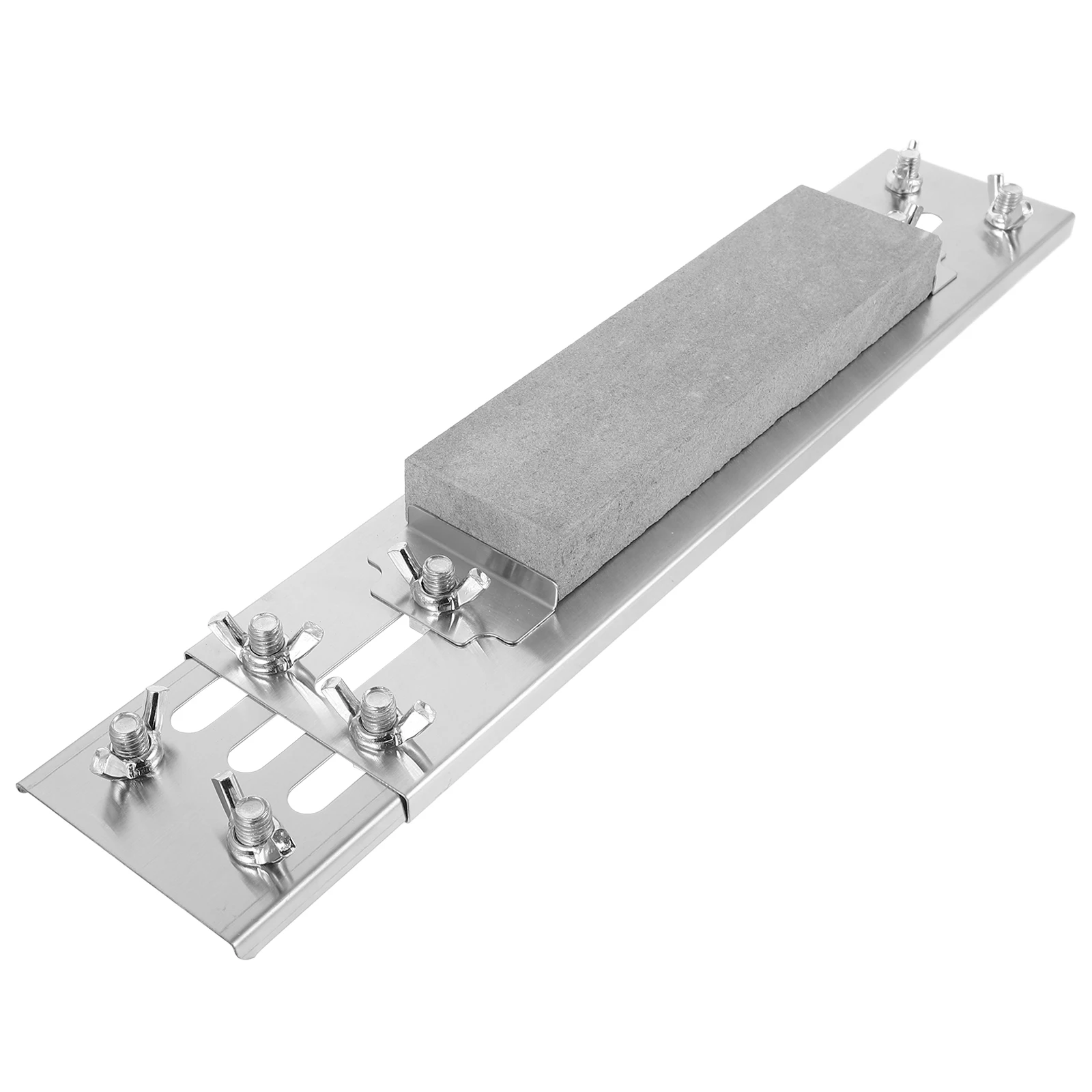 

1 set Stainless Steel Round Flat Sharpening Stone Block Dual Sided Lightweight Efficient Knife Sharpener for Home