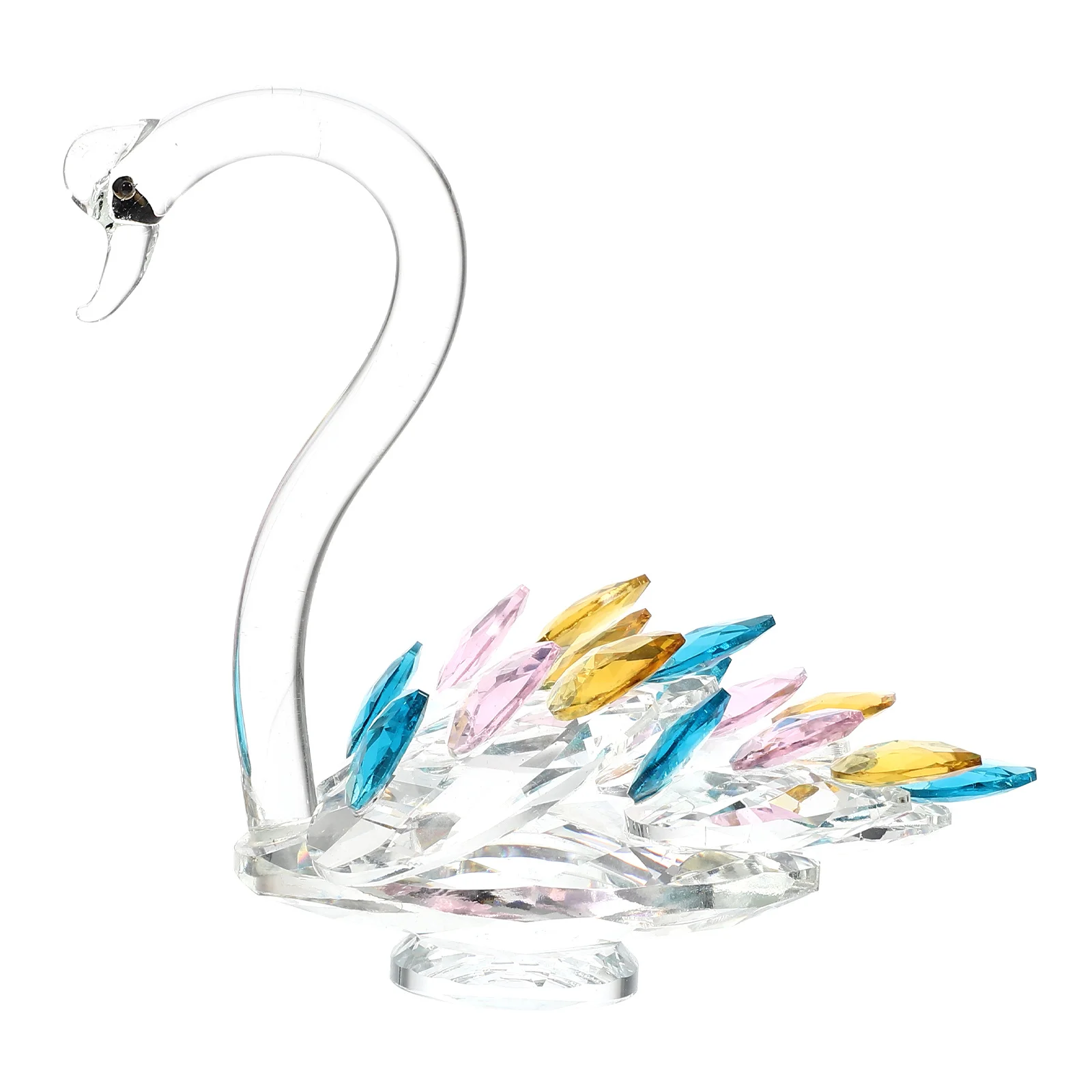 

Crystal Swan Elegant Table Decoration Creative Desktop Ornament Home Car Interior Wedding Party Decor Crystal Decorations