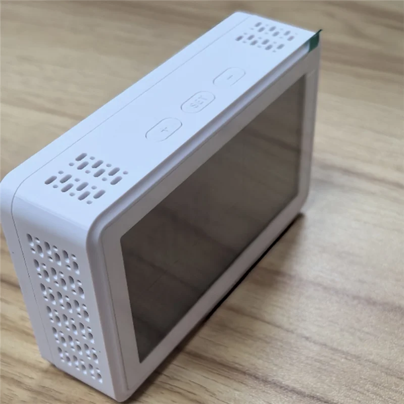 

FORW-Tuya Wi-Fi умные настольные часы с будильником, календарем, термометром, гигрометром, детектором CO, ЖК-дисплеем для Alexa и Google