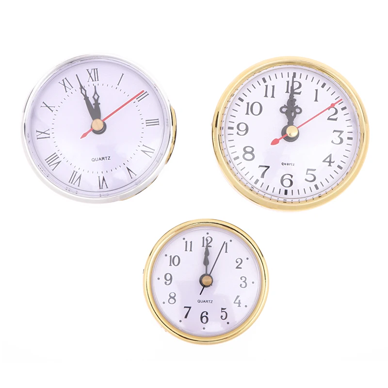 1PC DIY Round Quartz Clock Insert Movement Roman Bedside Antique Watch Desk Decoration Accessories 65/80/110mm