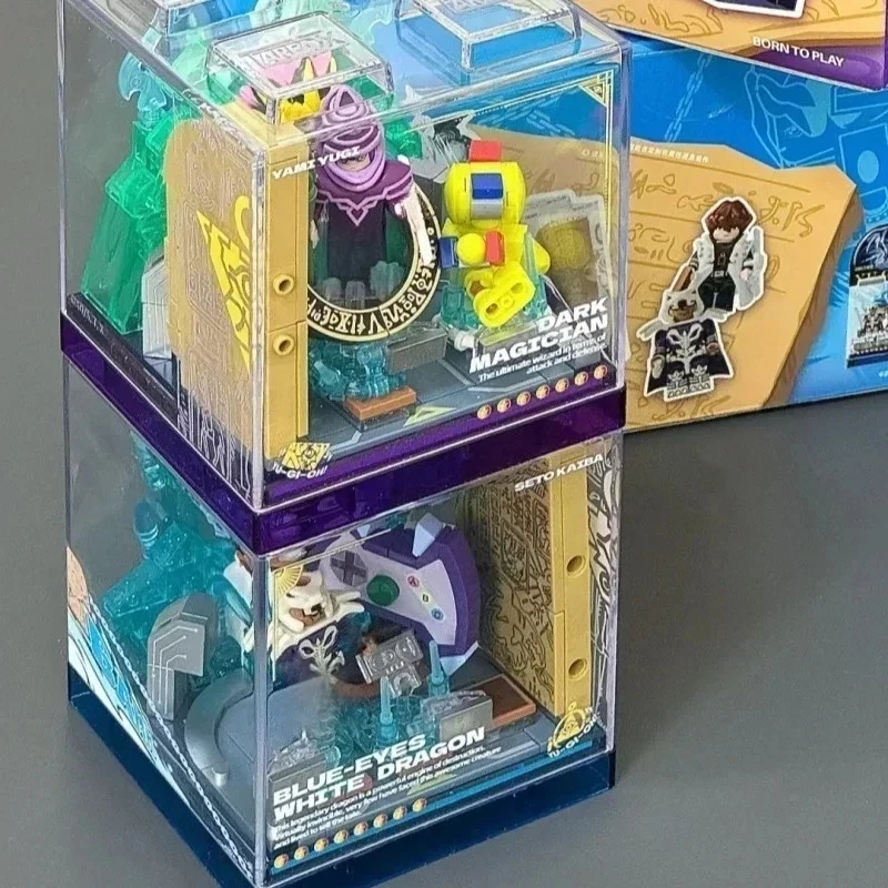 AREAX Yu Gi Oh Serie di blocchi di costruzione Yugi Muto Sky Castle Showdown Modello di giunzione Ornamenti giocattolo Regali di raccolta