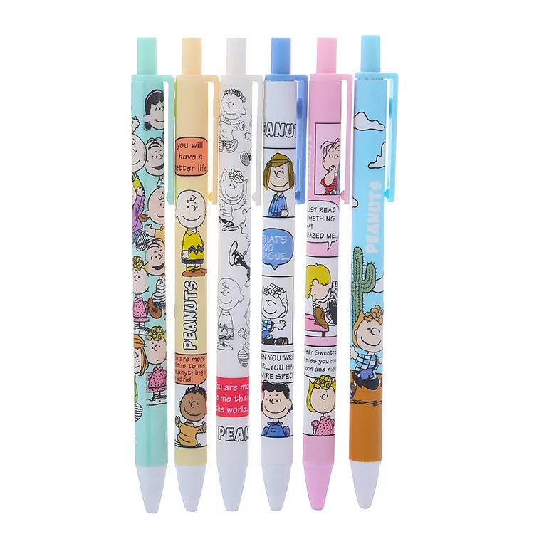 New Snoopy Cartoon Anime Charlie Press Creative Press Neutral Pen Student Stationery Office Signature Pen Kids Birthday Gifts