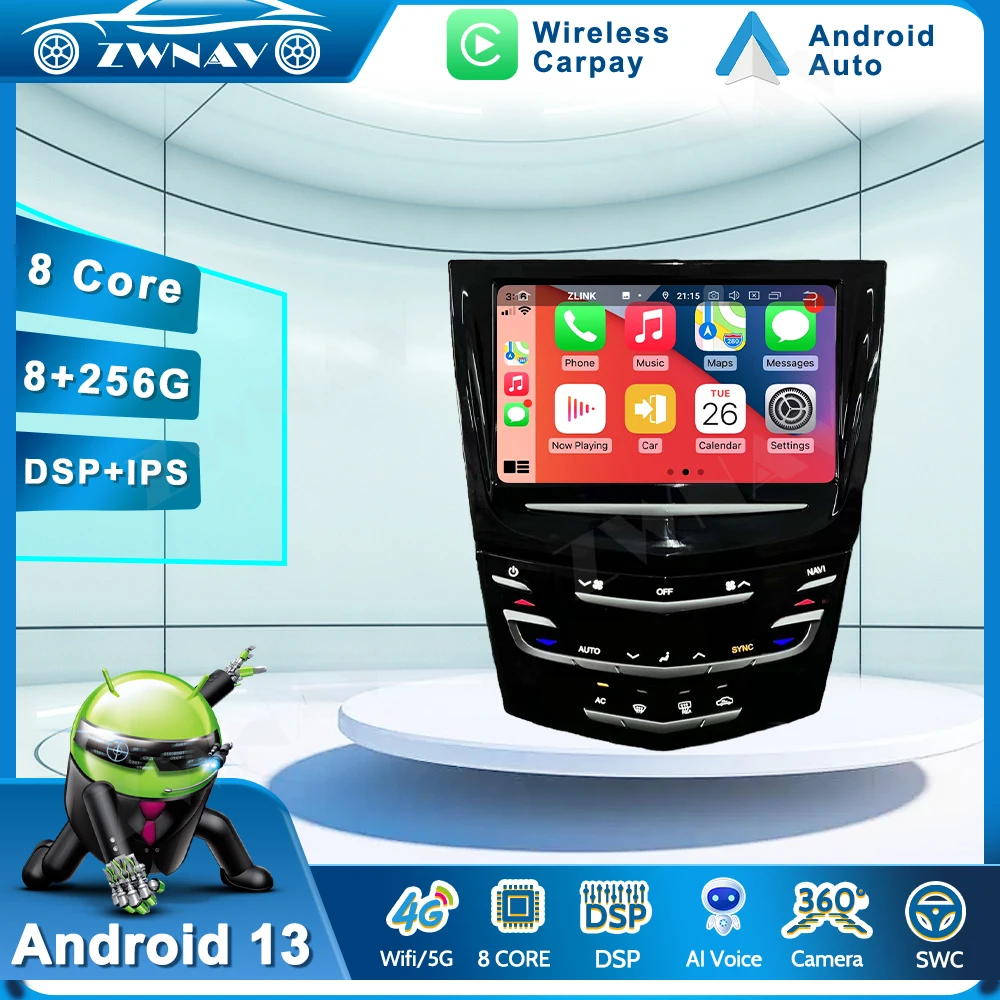 8 Inch Car Radio For Cadillac SRX 2011 2012 2013 2014 2015 2016 2017 2018 2019 Car GPS Navigation Carplay Multimedia Head Unit