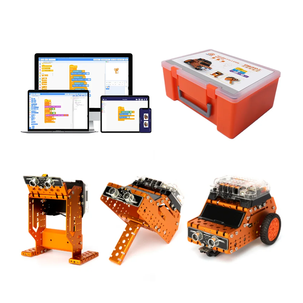 

WeeeBot 3 в 1, металлический пульт дистанционного управления, DIY кодирование, программирование, комплект STEM для детей, образовательные и доски для изготовления