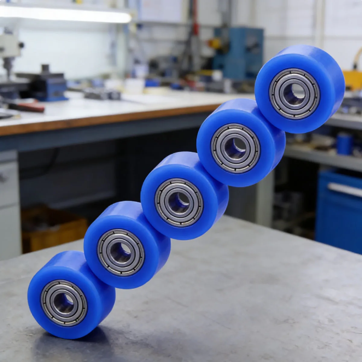 Nylon Roller Double Bearing Pulley Guide Wheel Unpowered Roller Conveyor Wheel Track Roller