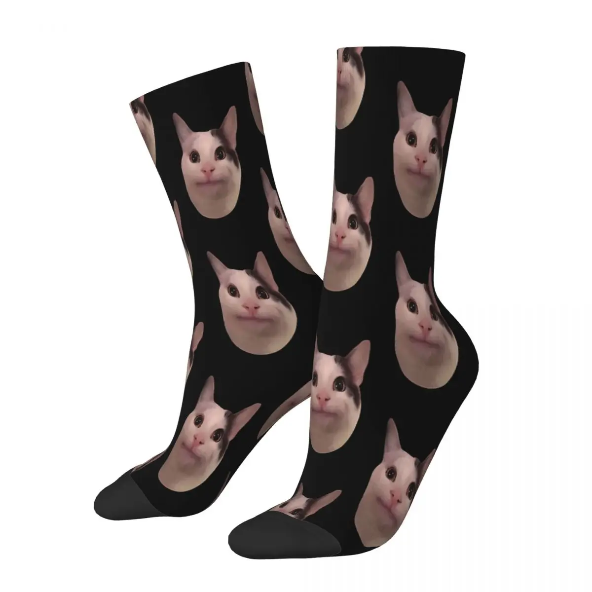 

Polite Kitty Meme Socks Male Mens Women Autumn Stockings Polyester