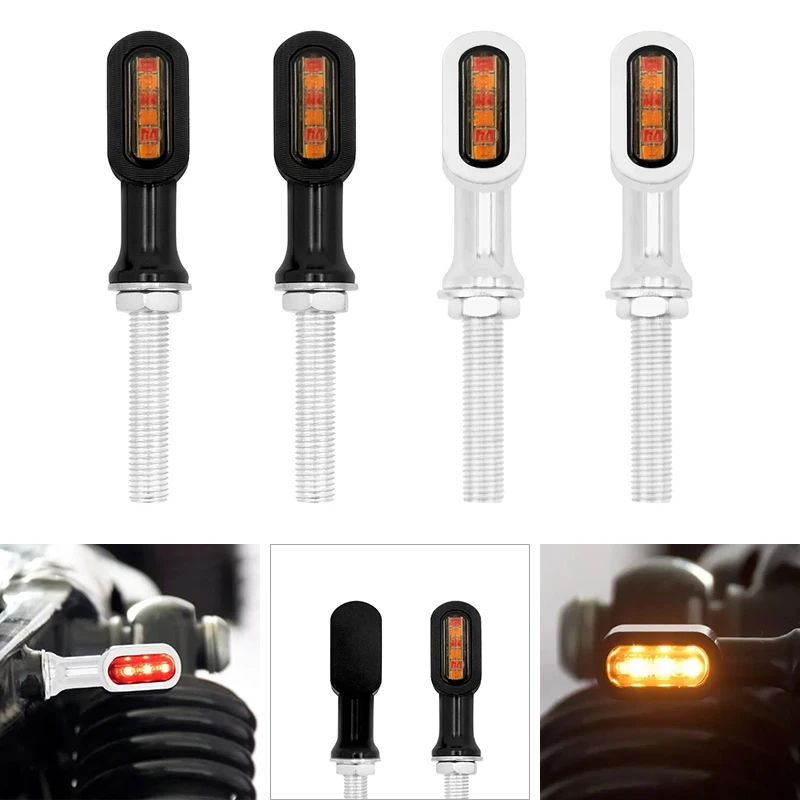 Motorcycle Mini LED Rear Turn Signals Light Red Brake Run Indicator Lamp For Harley Touring Softail Dyna Sportster XL 1200 883