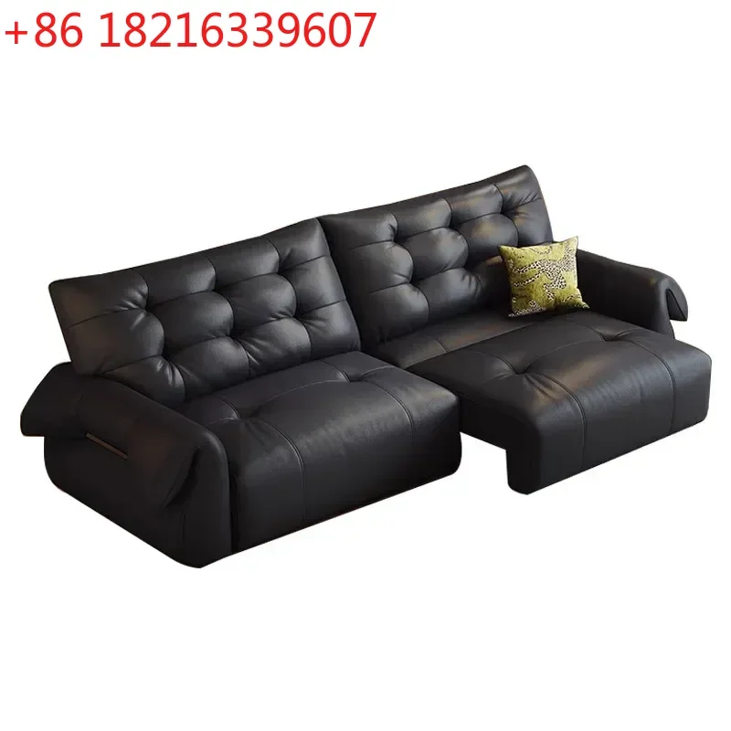 YAO Modern Simple Leather Art Bed with Intelligent Massage and Storage Tatami Master Bedroom Multifunctional Double Bed for