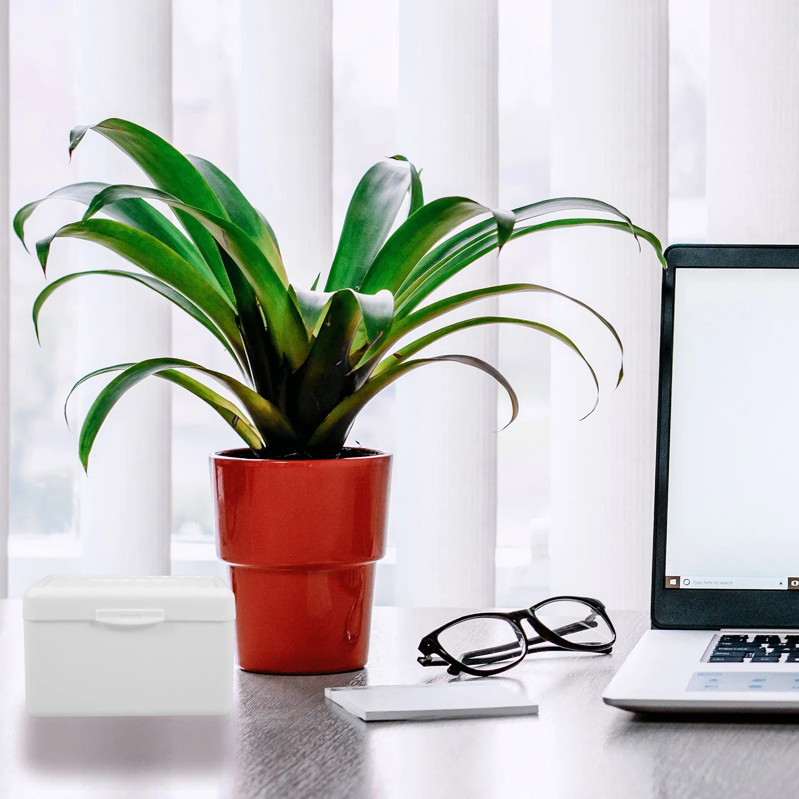 

Business Card Box Desktop Organizer For Office Storage Index Card Holder Portable Cards Container Multi-Function Box