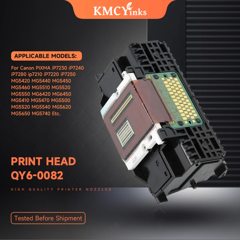 kmcyinks impressora a cores cabeca de impressao para canon mg5520 mg5540 mg5550 mg5650 ip7230 ip7240 ip7280 ip7210 ip7220 ip7250 qy60082 01