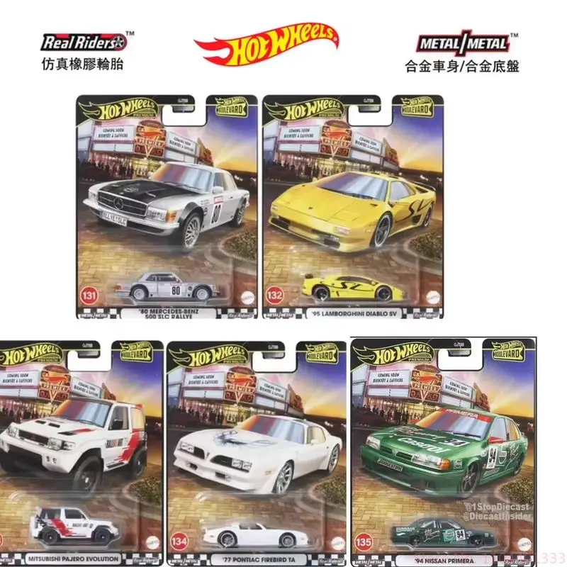 핫휠 자동차 장난감 Boulevard 27 시리즈 수집가용 장난감-벤츠 500 Slc 미쓰비시 닛산 합금 미니카 모델 차량 장식품