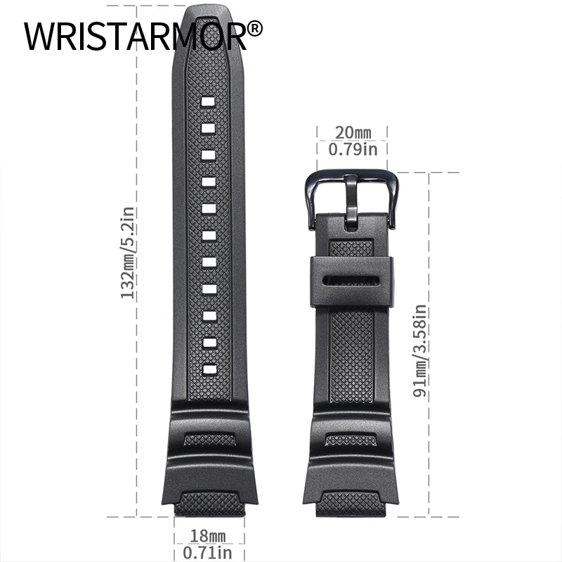 Resin Rubber Watchband Suitable for Casio AE1000W AE1200 AQ-S810 W F-108WH Men Outdoor Sports Waterproof Strap Watch Accessories