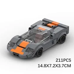 FordS GT40 Mk1 toy racing block compatible with Legos8 grid car build Puzzle toy car Holiday or birthday gift for boys and girls