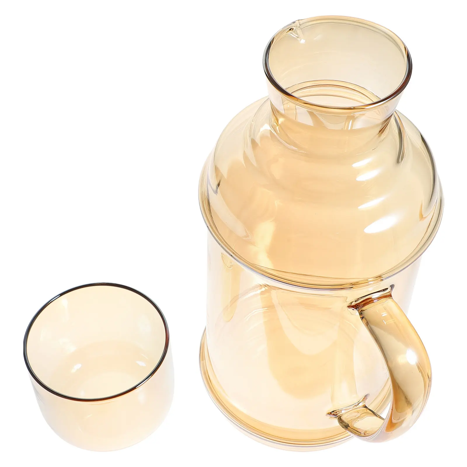 

Glass Water Pitcher Iced Tea Pitcher Cold Water Kettle Retro Style Transparent Design Bedside Carafe Lemonade Storage Kettle