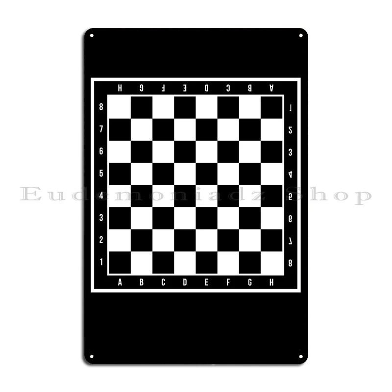 Chess Board Boardgame Metal Signs Cinema Kitchen Wall Plaque Personalized Classic Tin Sign Poster