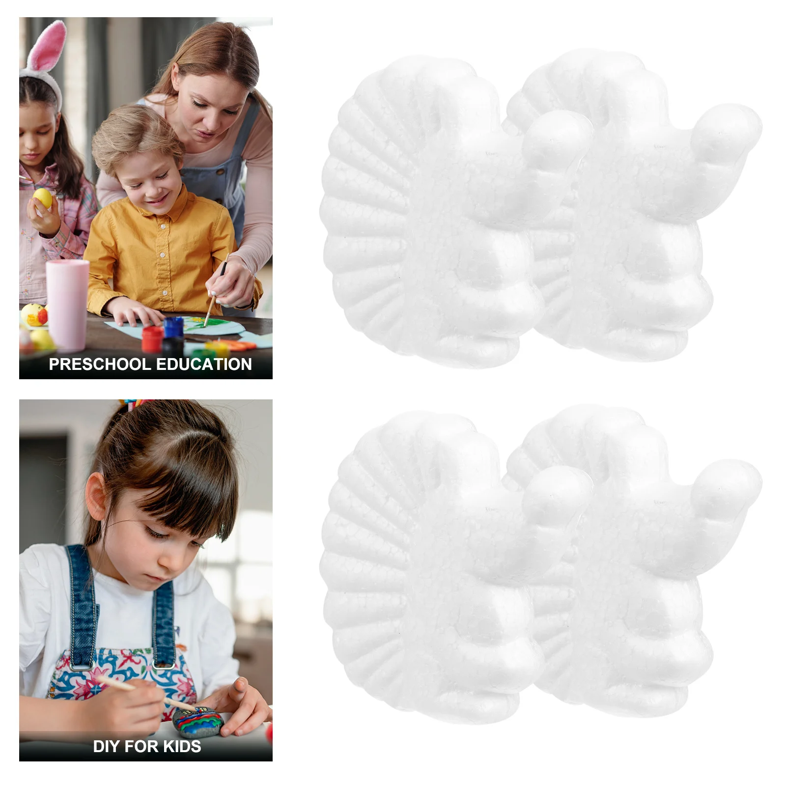 

50pcs Foam Ball Hedgehog Blank Craft Unfinished Animal Shaped Foams DIY Arts Crafts Party Decoration Kids Creativity Safe