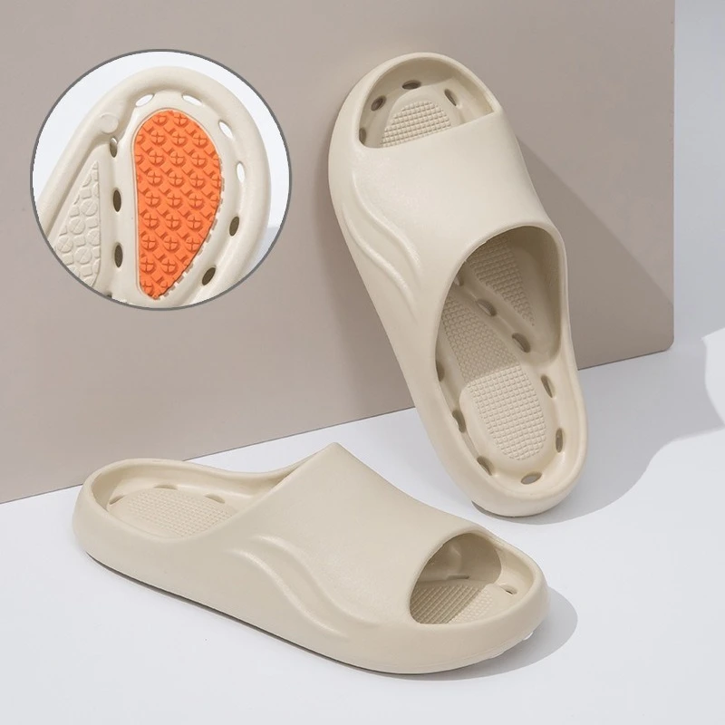 EVA Drainage Slippers Men Women Anti Slip Thick Sole Bathroom Shower Pool Quick Dry Hollow Bottom Indoor Outdoor Home Sandals