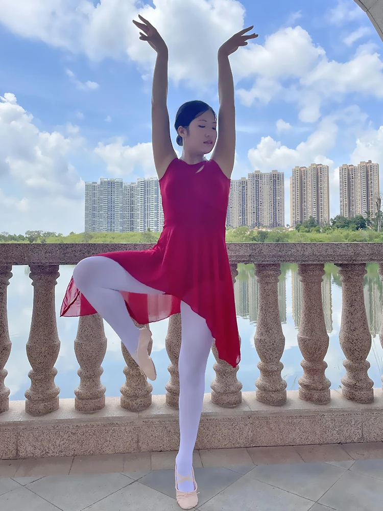 

Women's Modern Lyrical Dance Costume Long Sleeve Irregular Hem Stage Performance Dress Church Choir Worship Liturgical Wear