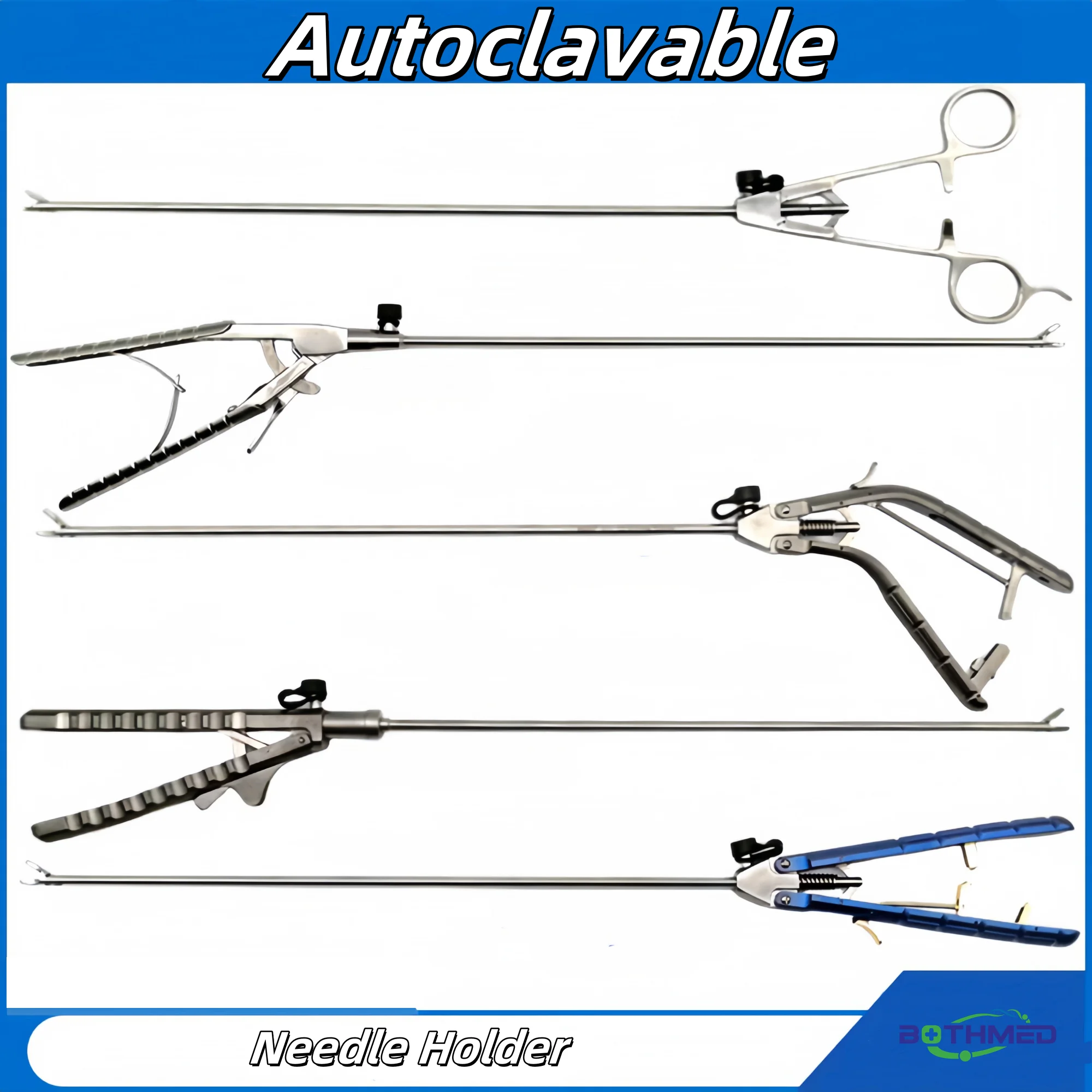 

Needle Holder Laparoscopic High Quality Medical Use J&J Type, Laparoscopy Needle Holder Forceps straight and curved