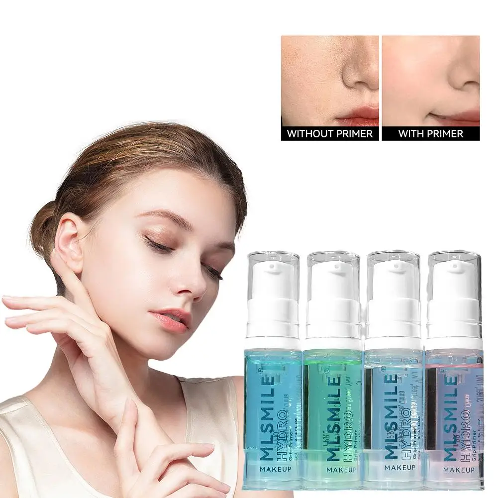 Primer Base Facial Hidratante Maquiagem com óleo de pele invisível Brilhante Controle Pré-Poros, Hidratante, Gel Evening, M5J9, 5ml