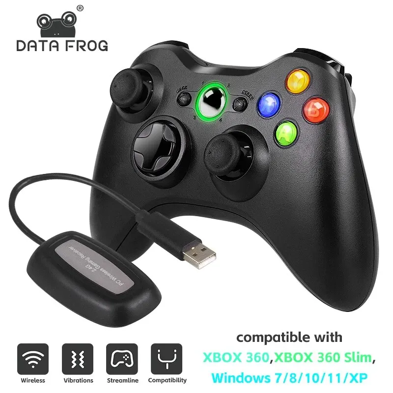 

Беспроводной геймпад 2,4G, игровой контроллер для Xbox 360/330 Slim/ПК, игровые консоли, 3D рокер, джойстик, аксессуары для игровых ручек