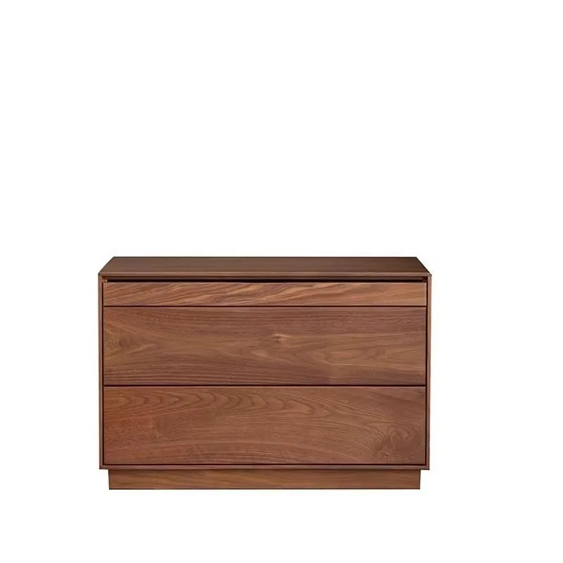 

Nordic black walnut three-bucket cabinet, bedside locker, Japanese-style simple living room storage cabinet
