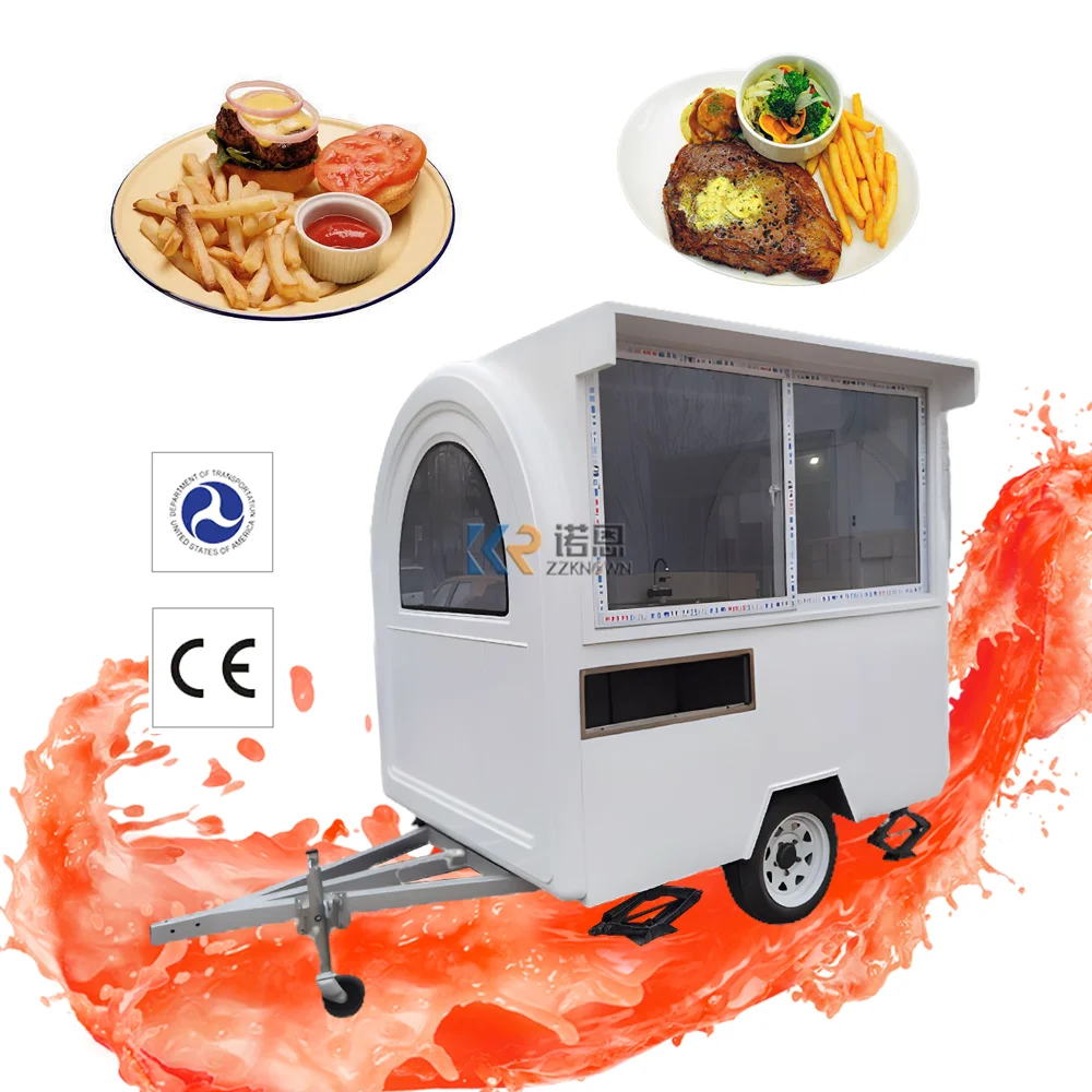 Custom Fast Food Truck Van Street Mobile Restaurant Snack Pizza Kiosk Coffee Ice Cream Cart Fully Catering Equipments