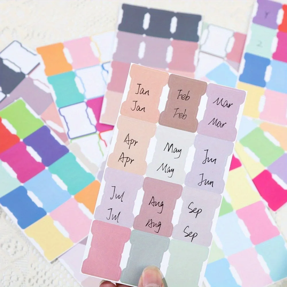 10 Pcs Colorful Index Sticker Korean Style Index Sticker for Photo Card Minimalist Label Index Sticker Student Stationery