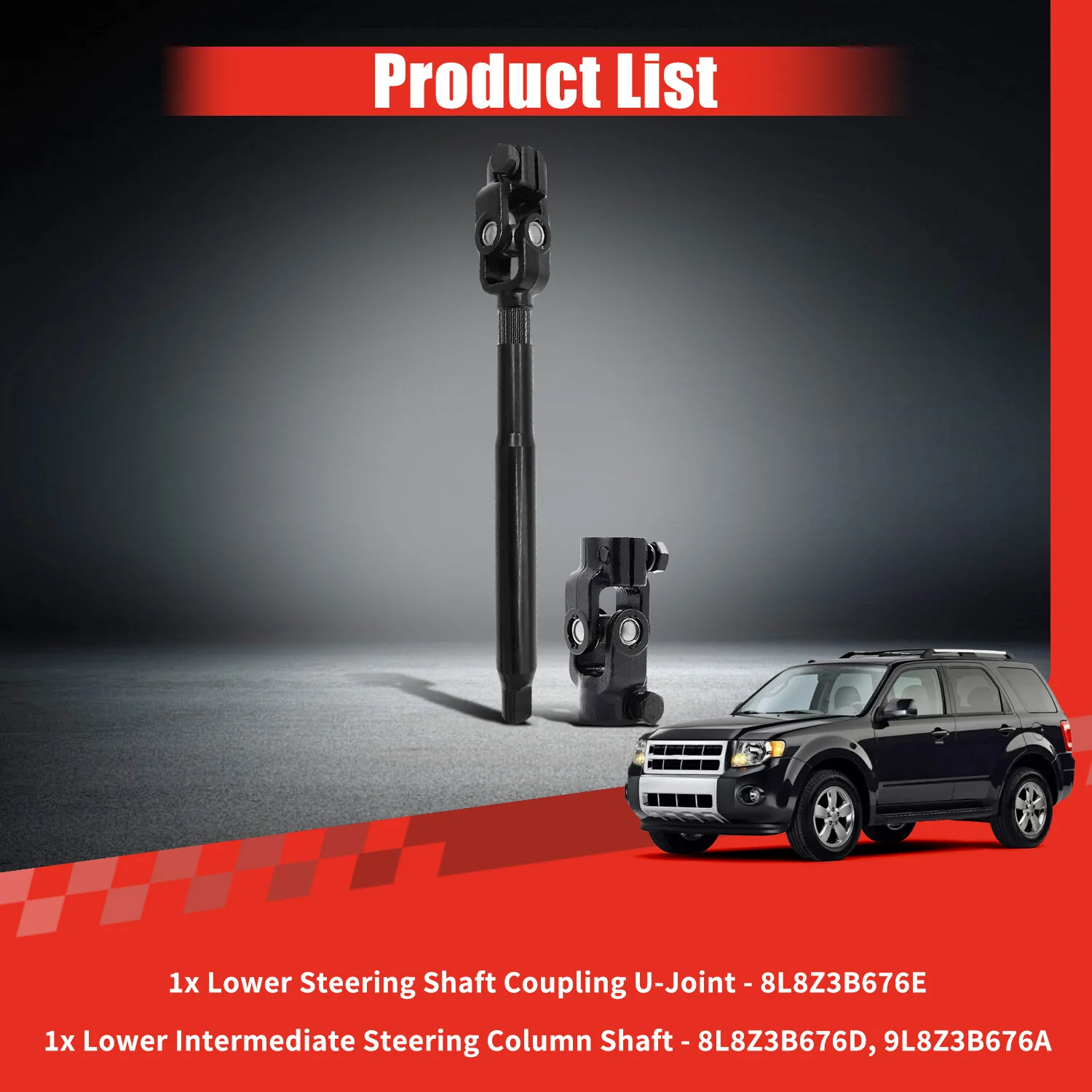 

TOPICKSAP Lower Steering Column Shaft Coupling for Ford Escape Mercury Mariner 2008-2012 (OE 5W1Z3B676A)