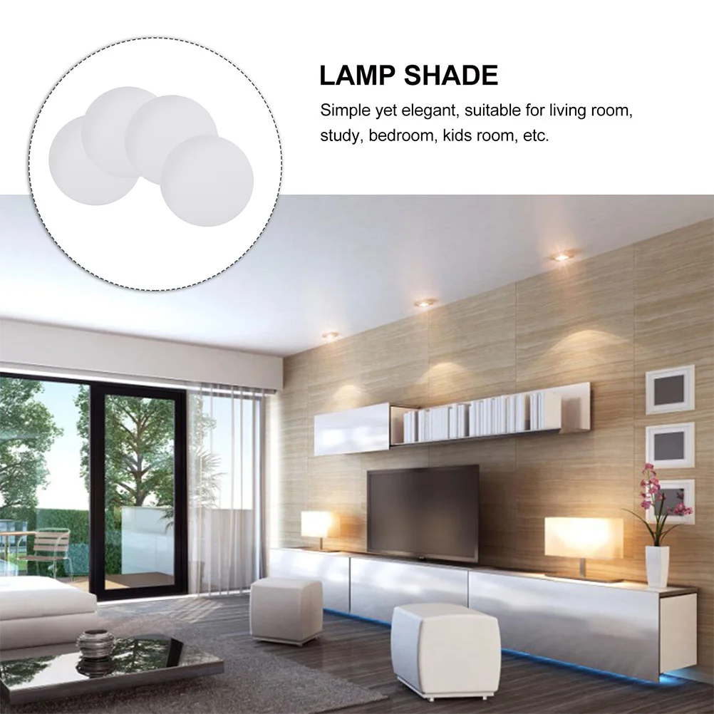 4 Pcs Anti-glare Diffusion Lampshade Accessories 4pcs Sturdy Anti-dazzling Spotlight Diffuser Cover Pvc