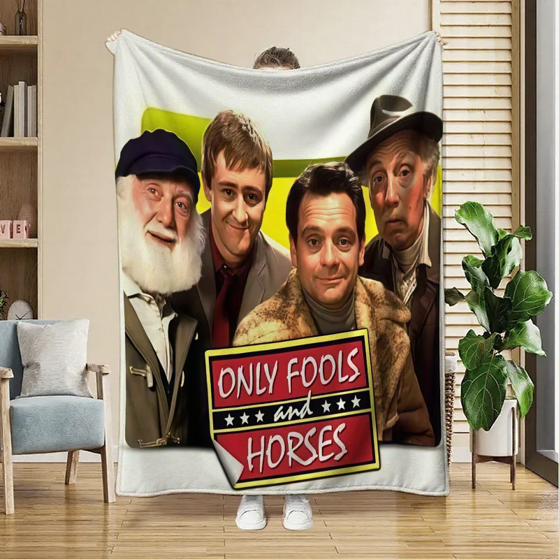 Customize A Fleece Blanket Featuring a Design Inspired by The Four Main Characters of 'Fool And Horse Art'. Made from Skin-Frien
