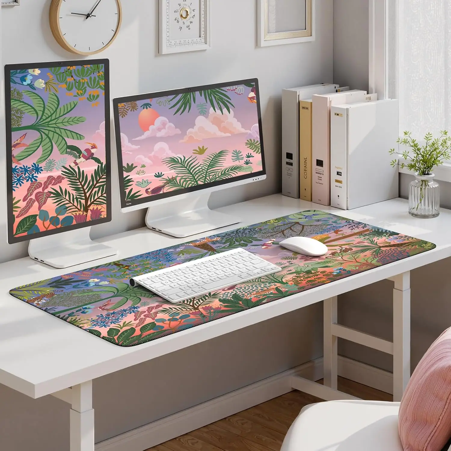 Super large rubber non-slip gaming mouse pad with locked edge craft desk mat keyboard expansion gamer mats office accessories