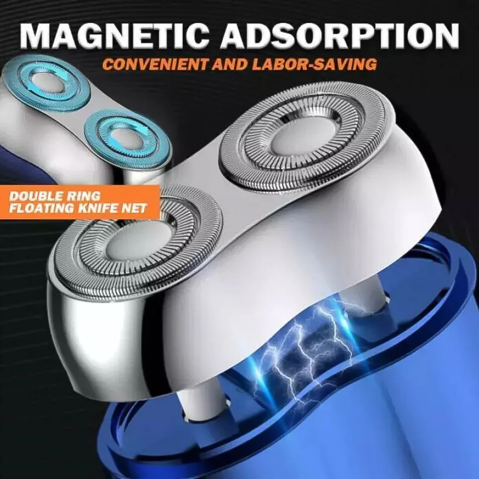 Barbeador elétrico sem fio recarregável, lâminas elétricas compactas e barbas para rosto de meninos adolescentes