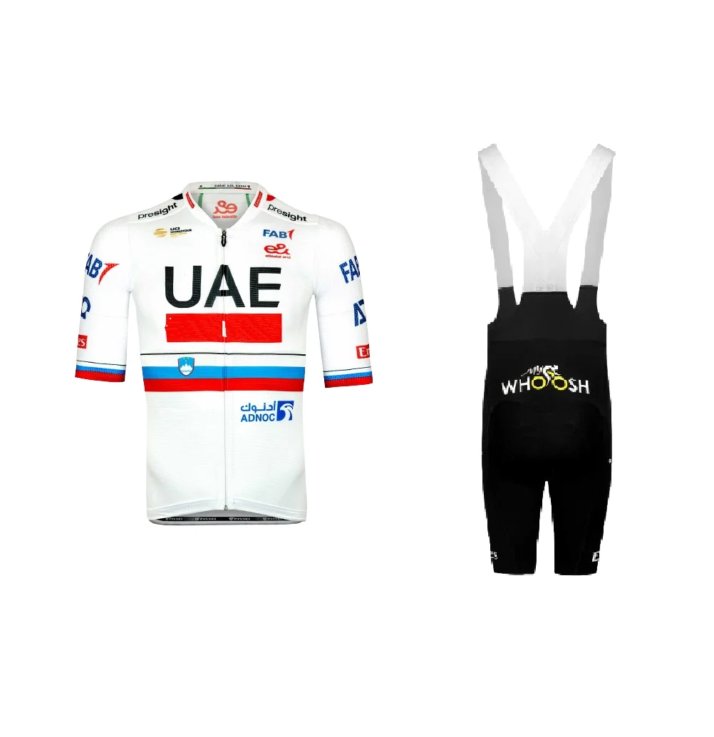 

LASER CUT 2024 UAE Team Champion SHORT SLEEVE CYCLING JERSEY SUMMER CYCLING WEAR ROPA CICLISMO+BIB SHORTS