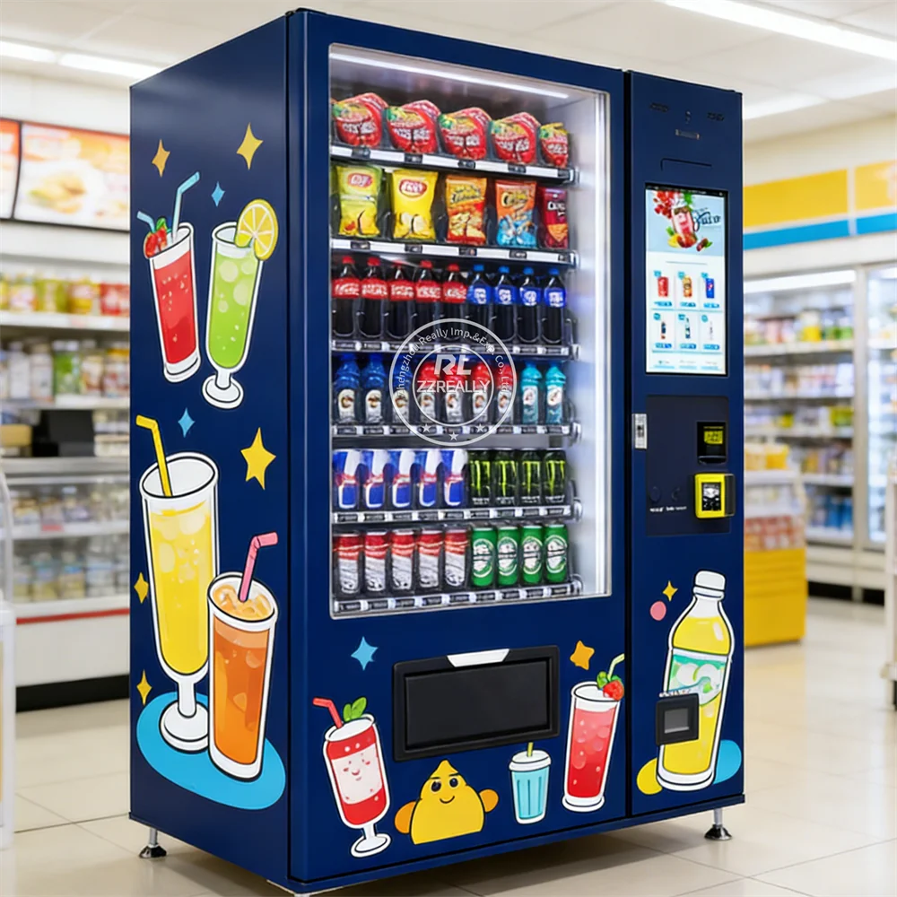 Compact Beverage Snack Vending Machine Automatic Drink Snack Self Service Retail Dispenser Machine