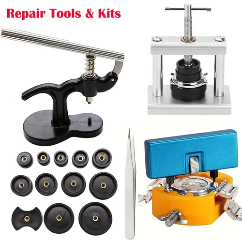 Imagen 2 del producto Juego de herramientas de prensa trasera de reloj, nailon, previene el deslizamiento, troqueles de ajuste, caja de reloj de nailon, Kit de herramientas de reparación de relojes más cercano para relojero, 12/20 piezas