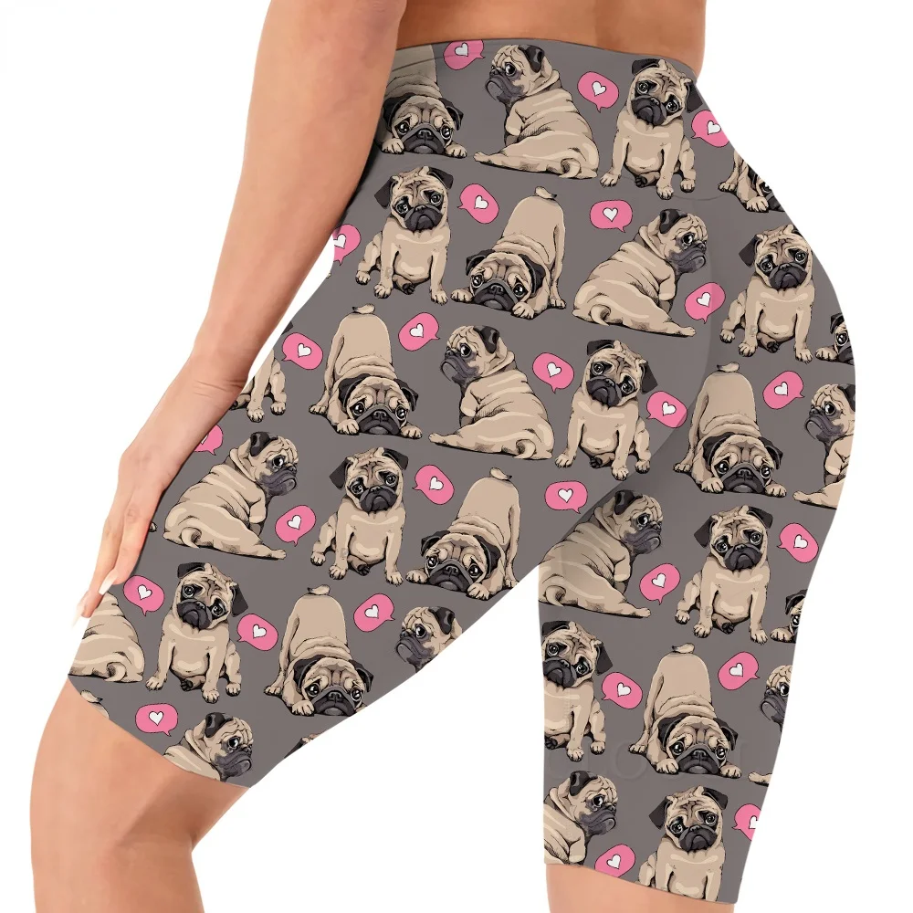 Cloocl Mooie Leuke Grappige Pugs Leggings 3D Patroon Gedrukt Shorts Vrouwen Sexy Gym Joggingbroek Voor Vrouwelijke Gym Shorts