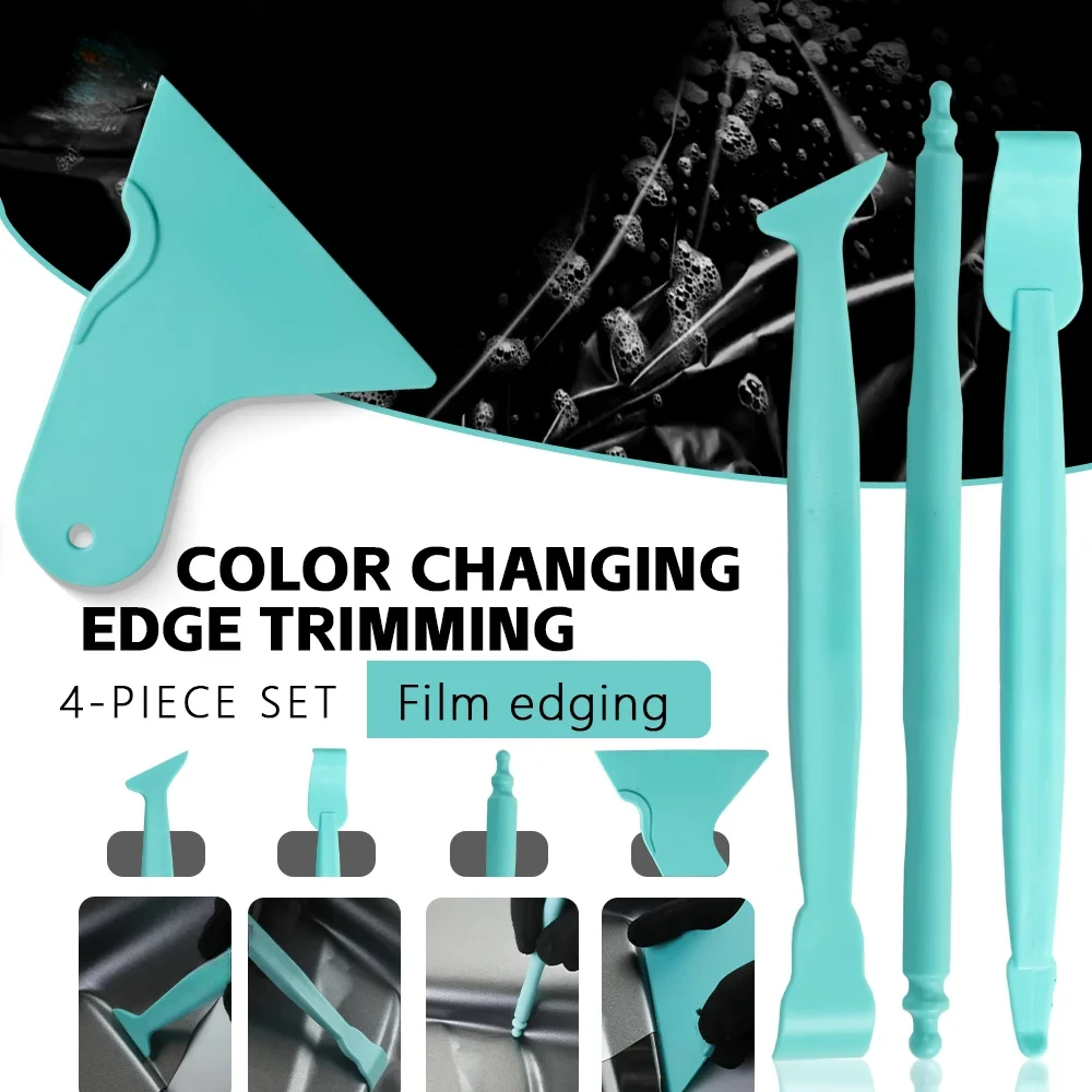 

ALIWRAP 4pcs Car Detailing Tools Kit Micro Vinyl Film Wrap Stick Squeegee Scraper Edge Corner Trim Tool Window Tint Applicator