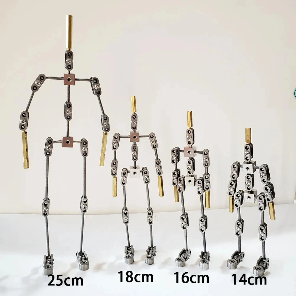 Full Metal Stop Motion Armature Kit Puppet Stainless steel skeleton DIY Animated Figure Flexible Model 12/13/14/15/16/17cm