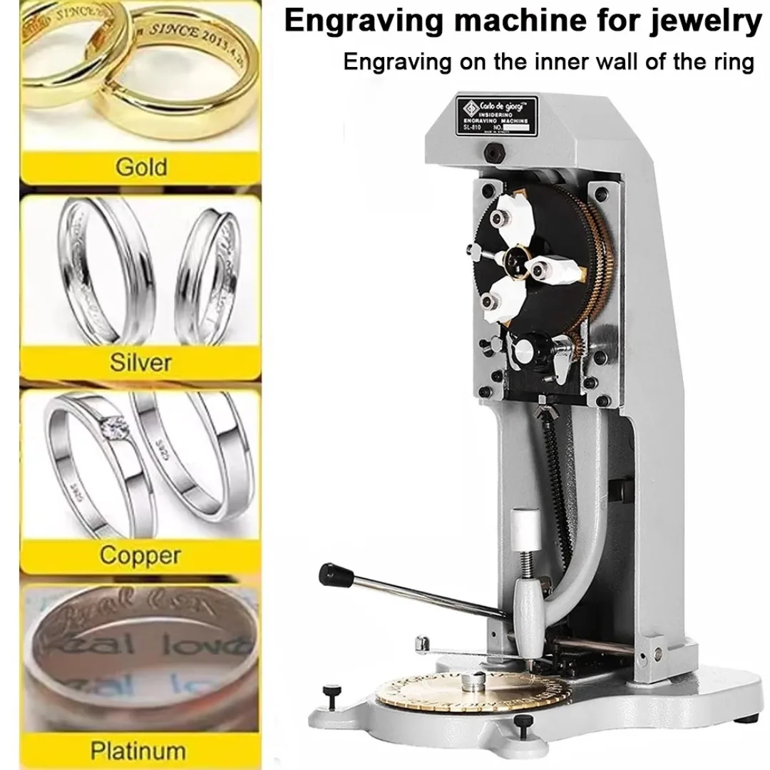 

SL-810 Inside Ring Engraving Machine: Double-Sided Letter/Number Ring Engraver Carving Machine - Jewelry Making Tools