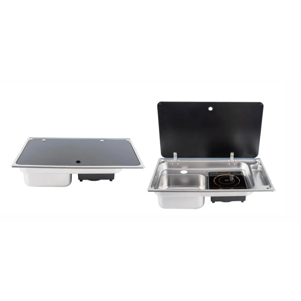 

JDA Integrated RV Kitchen Unit SS304 RV Sink And Stove Combo For Campervan Caravan Marine Boat Travel Trailer