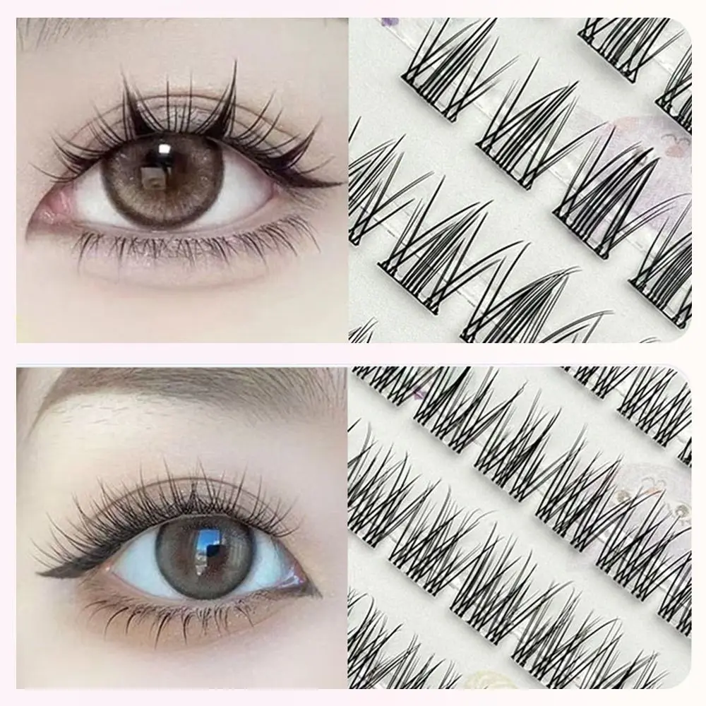 Wysokiej jakości rzęsy wielokrotnego użytku, samoprzylepne, bez kleju, 10 rzędów, rzęsy w kępkach, rzęsy pojedyncze.