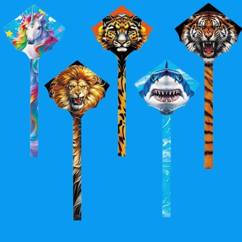 free shipping tiger kites flying for kids kites factory lion kite nyion fabic Kite surfing show dragon butterfly table tennis