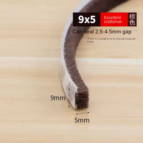 Self-adhesive Bristles Wool Pile Weatherstrip Door Window Brush Seal 7/9 X 5mm 9mm 12mm 15mm 23mm Warm Winter Gray White Brown - Image 7