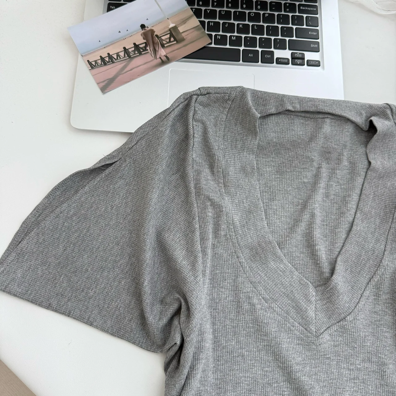 Women's Summer Batwing Sleeve V Neck Elastic Solid Color T Shirt Lady Casual Streetwear Pullover Short Sleeve Slim Tee Top image 5